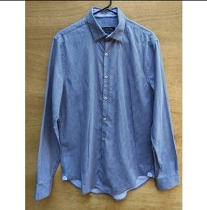 3/$25 Zara Man blue patterned long sleeve button down lg